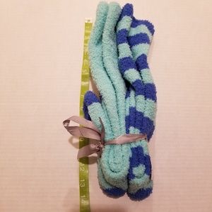 Studio Knee High Socks 2 Pair 9-11 Blue Winter